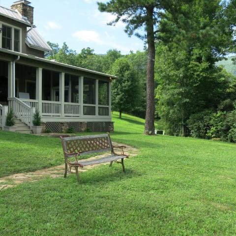 rural, wooded, porch, kitchen, bathroom, 