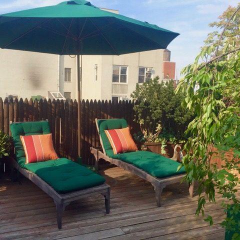 brownstone, townhouse, garden, rooftop, 