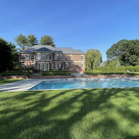 suburban, pool, patio, garden, 