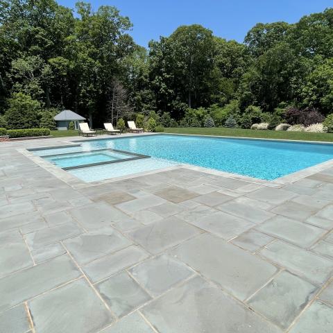 suburban, pool, patio, garden, 