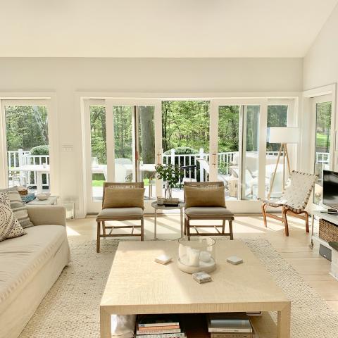 contemporary, traditional, white, light, airy, deck, stone, porch, 