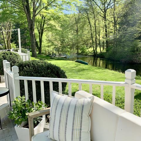 contemporary, traditional, white, light, airy, deck, stone, porch, 