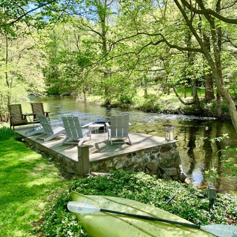 contemporary, traditional, white, light, airy, deck, stone, porch, 