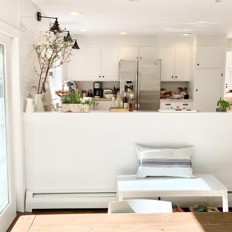 contemporary, traditional, white, light, airy, deck, stone, porch, 