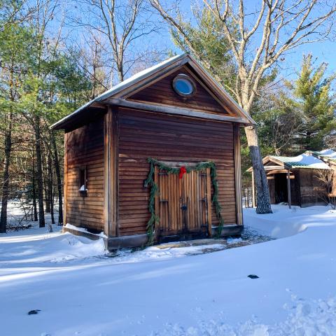 cabin, barn, lake, water, rural, country, wooded, deck, 