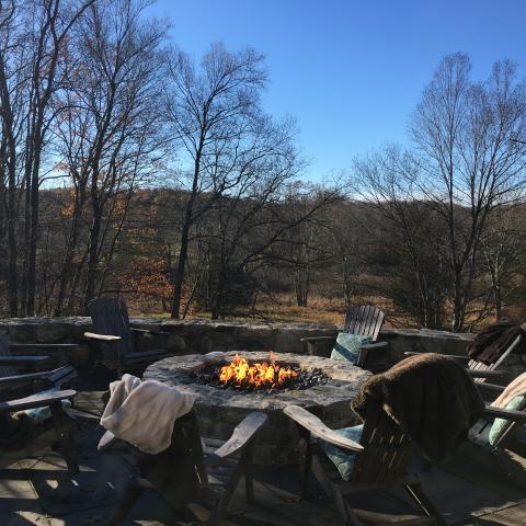 pool, patio, stone, fireplace, rustic, 