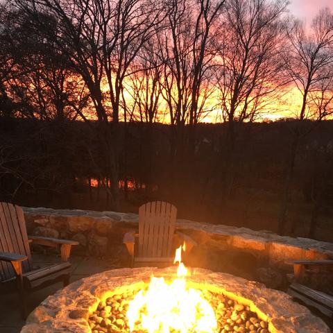 pool, patio, stone, fireplace, rustic, 