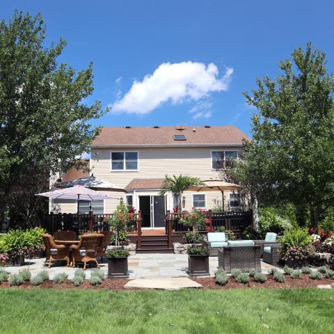 contemporary, suburban, kitchen, garden, 