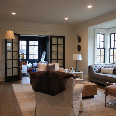 suburban, contemporary, white, light, kitchen, 