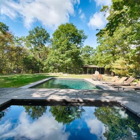 modern, contemporary, pool, glass, wood, stone, 