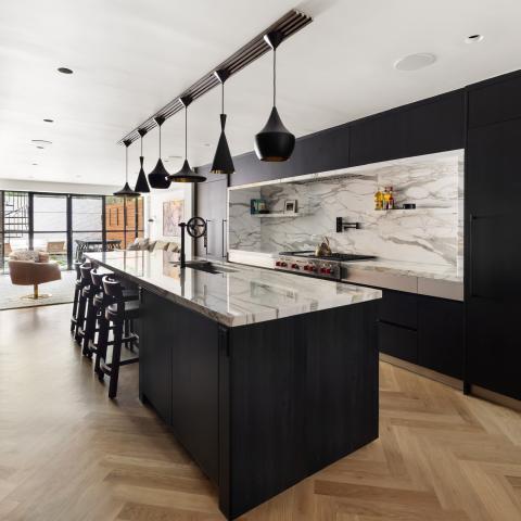 brownstone, townhouse, contemporary, upscale, staircase, terrace, garden, kitchen, bathroom, 