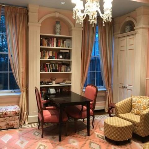 townhouse, traditional, library, 