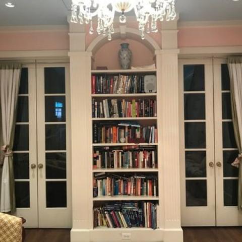 townhouse, traditional, library, 