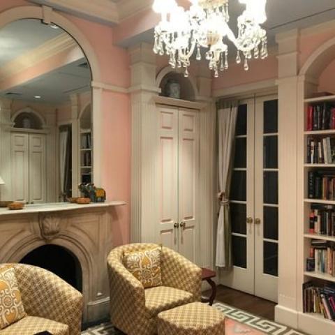 townhouse, traditional, library, 