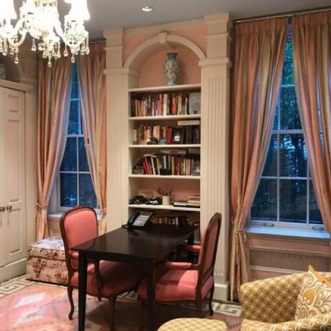 townhouse, traditional, library, 