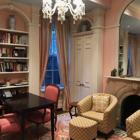 townhouse, traditional, library, 