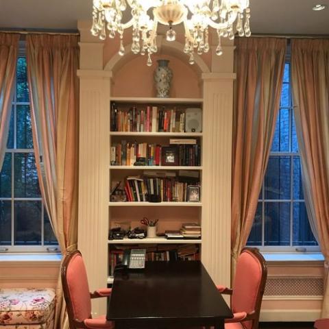 townhouse, traditional, library, 