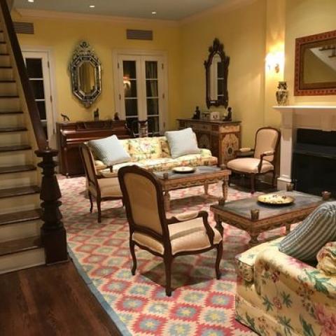 townhouse, traditional, library, 