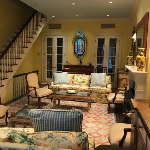 townhouse, traditional, library, 