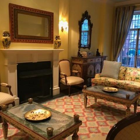 townhouse, traditional, library, 