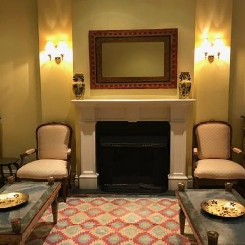 townhouse, traditional, library, 