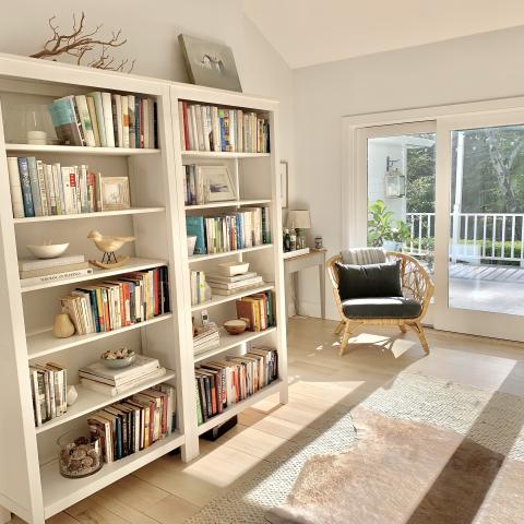 contemporary, traditional, white, light, airy, deck, stone, porch, 