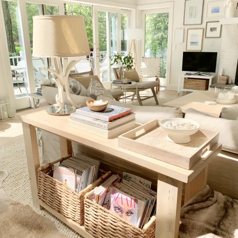 contemporary, traditional, white, light, airy, deck, stone, porch, 