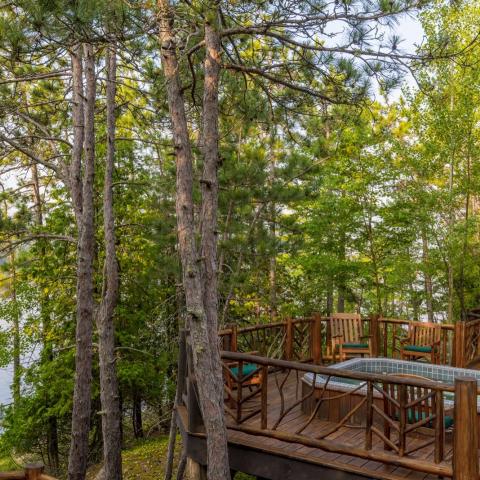lake, rustic, traditional, cabin, water, pool, 