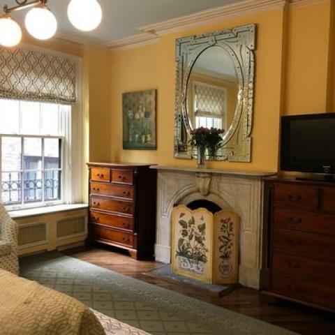 townhouse, traditional, library, 