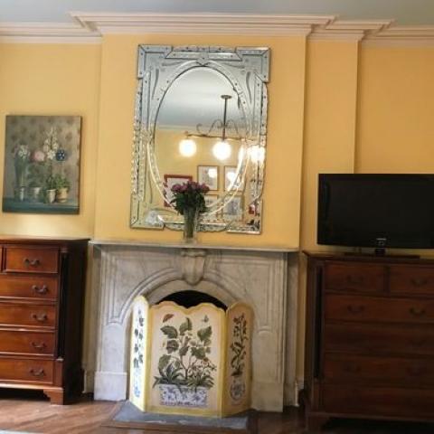 townhouse, traditional, library, 