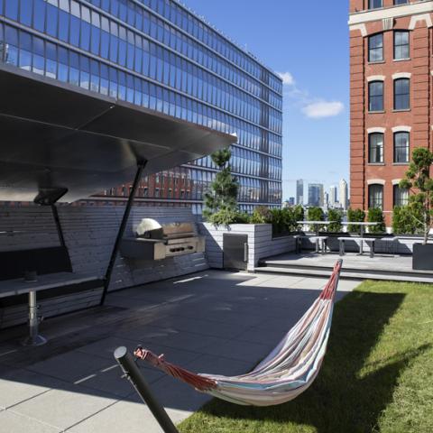 loft, apartment, kitchen, bathroom, rooftop, light, skyline, city view, 