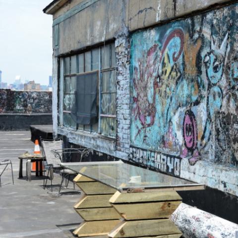 industrial, warehouse, loft, gritty, distressed, rooftop, 