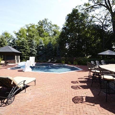 suburban, traditional, contemporary, bathroom, garden, pool, 