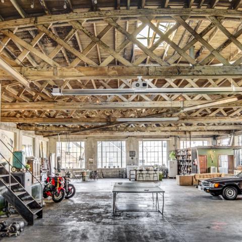 industrial, warehouse, concrete, glass, loft, 