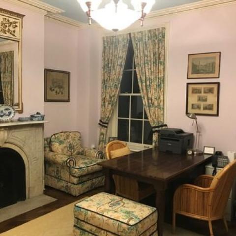 townhouse, traditional, library, 