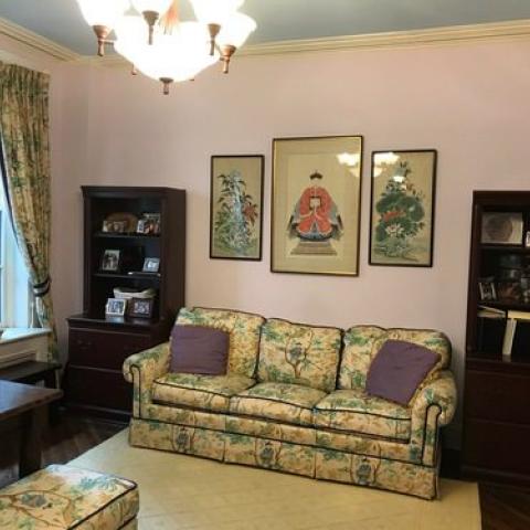 townhouse, traditional, library, 