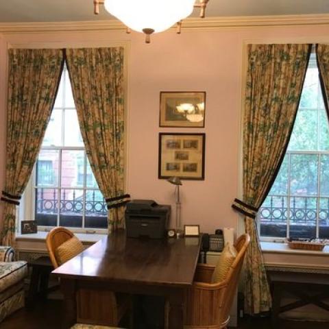 townhouse, traditional, library, 