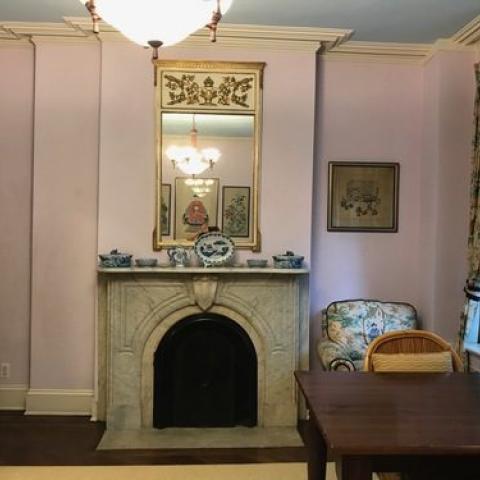 townhouse, traditional, library, 