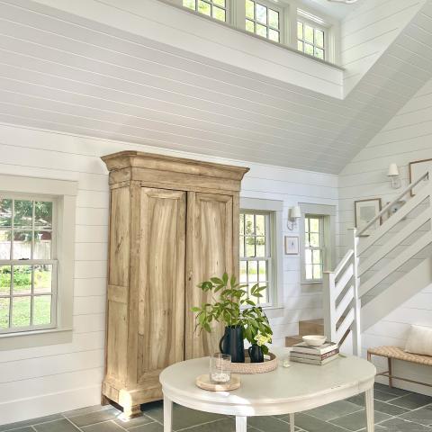 contemporary, traditional, white, light, airy, deck, stone, porch, 