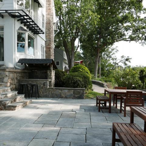 water, suburban, contemporary, traditional, porch, fireplace, staircase, 