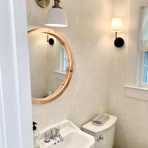 contemporary, traditional, white, light, airy, deck, stone, porch, 