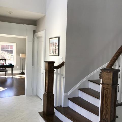 suburban, contemporary, kitchen, staircase, bathroom, 