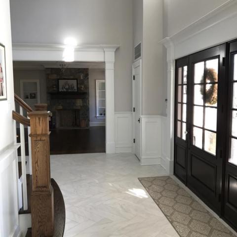 suburban, contemporary, kitchen, staircase, bathroom, 