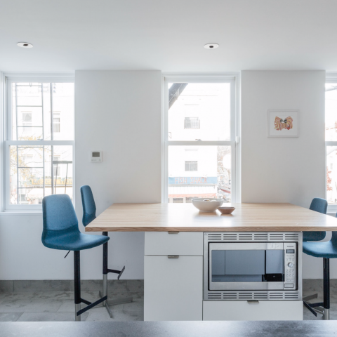 townhouse, modern, glass, light, rooftop, staircase, white, city view, 