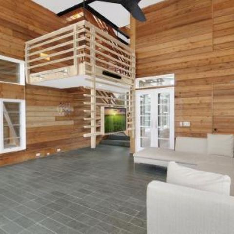 Hamptons, pool, contemporary, deck, 