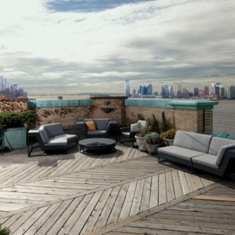 contemporary, loft, light, white, airy, terrace, city view, 