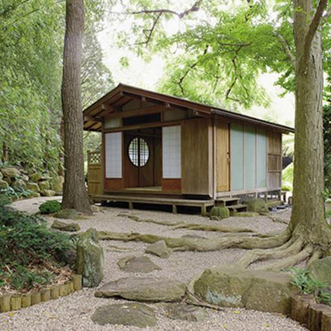 garden, zen, bridge, wooded, 