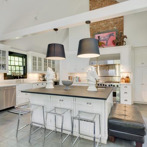 Hamptons, contemporary, bathroom, kitchen, horse, light, 