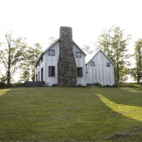 farmhouse, farm, rural, field, stone, fireplace, 