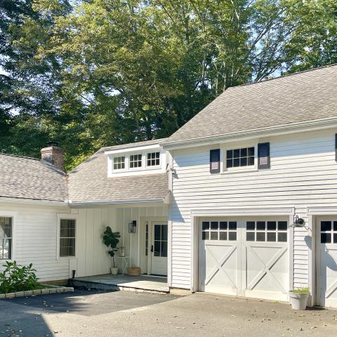 contemporary, traditional, white, light, airy, deck, stone, porch, 